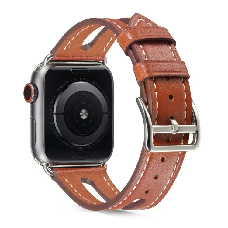 Apple Watch Series 6 & SE & 5 & 4 44mm / 3 & 2 & 1 42mm用 トップグレインレザーウォッチバンド