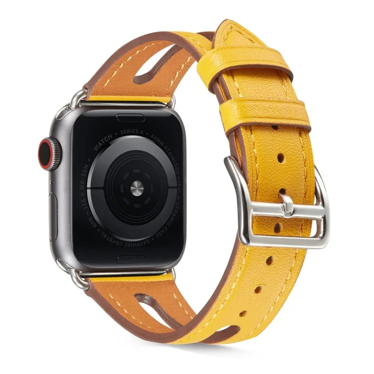 Apple Watch Series 6 & SE & 5 & 4 44mm / 3 & 2 & 1 42mm用 トップグレインレザーウォッチバンド
