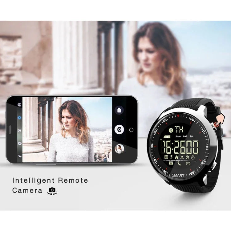 Lokmat MK18 1.1インチ円形スクリーン IP68防水スマートウォッチ、情報通知 / リモートカメラ / 歩行モーションモニター対応