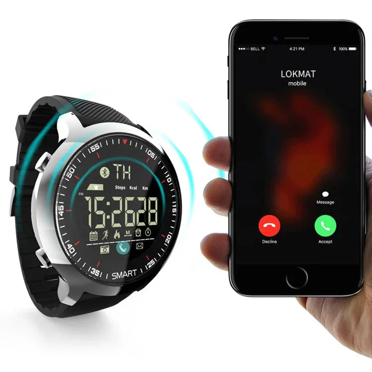 Lokmat MK18 1.1インチ円形スクリーン IP68防水スマートウォッチ、情報通知 / リモートカメラ / 歩行モーションモニター対応
