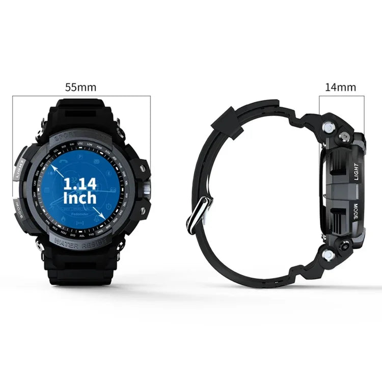 Lokmat MK28 1.4インチFSTNスクリーン IP68防水スマートウォッチ、情報通知 / リモートカメラ / スポーツ記録対応