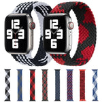 Apple Watch Series 6 & SE & 5 & 4 44mm / 3 & 2 & 1 42mm用 プラスチックバックル ミックスカラーナイロン編みシングルループ交換用ウォッチバンド, S, M, L, XL, XXL