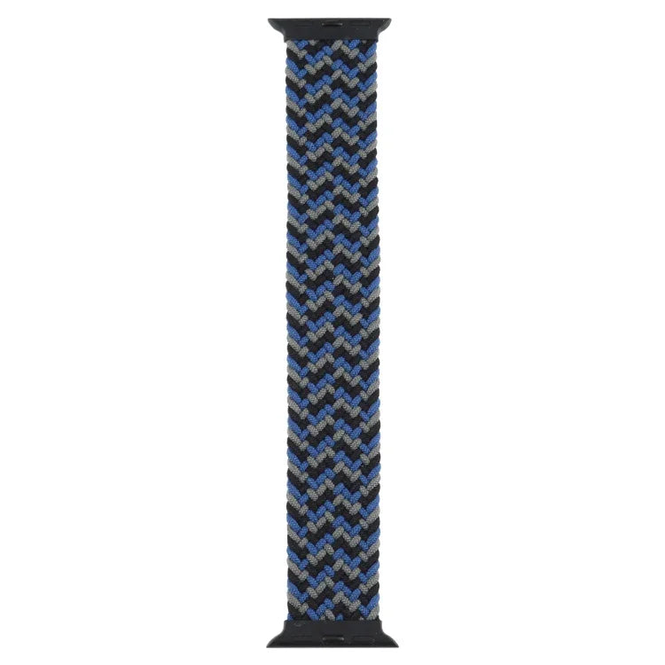 Apple Watch Series 6 & SE & 5 & 4 44mm / 3 & 2 & 1 42mm用 プラスチックバックル ミックスカラーナイロン編みシングルループ交換用ウォッチバンド, S, M, L, XL, XXL