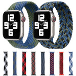 Apple Watch Series 6 & SE & 5 & 4 40mm / 3 & 2 & 1 38mm用 プラスチックバックル ミックスカラーナイロン編みシングルループ交換用ウォッチバンド, S, M, L, XL