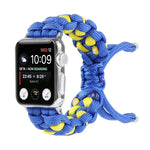 Apple Watch Ultra 49mm / Series 8&7 45mm / SE 2&6&SE&5&4 44mm / 3&2&1 42mm、Apple Watch Series 8&7 41mm / SE 2&6&SE&5&4 40mm / 3&2&1 38mm、Apple Watch Series 7 45mm / 6 & SE & 5 & 4 44mm / 3 & 2 & 1 42mm用 編み込みアンブレラコードウォッチストラップ