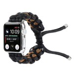 Apple Watch Ultra 49mm / Series 8&7 45mm / SE 2&6&SE&5&4 44mm / 3&2&1 42mm、Apple Watch Series 8&7 41mm / SE 2&6&SE&5&4 40mm / 3&2&1 38mm、Apple Watch Series 7 45mm / 6 & SE & 5 & 4 44mm / 3 & 2 & 1 42mm用 編み込みアンブレラコードウォッチストラップ