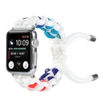Apple Watch Ultra 49mm / Series 8&7 45mm / SE 2&6&SE&5&4 44mm / 3&2&1 42mm、Apple Watch Series 8&7 41mm / SE 2&6&SE&5&4 40mm / 3&2&1 38mm、Apple Watch Series 7 45mm / 6 & SE & 5 & 4 44mm / 3 & 2 & 1 42mm用 編み込みアンブレラコードウォッチストラップ