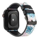 Apple Watch Series 7 45mm / 6 & SE & 5 & 4 44mm / 3 & 2 & 1 42mm、Apple Watch Series 8&7 41mm / SE 2&6&SE&5&4 40mm / 3&2&1 38mm、Apple Watch PSeries 7 41mm / 6 & SE & 5 & 4 40mm / 3 & 2 & 1 38mm用 プリントレザーストラップ
