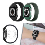 Apple Watch Series 6 & SE & 5 & 4 40mm / 3 & 2 & 1 38mm用 フレーム付き織り替えリストストラップウォッチバンド、128mm、135mm、140mm、145mm、150mm、155mm