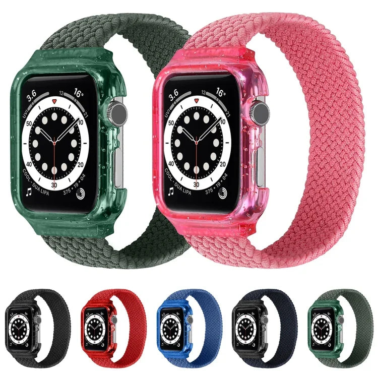 Apple Watch Series 6 & SE & 5 & 4 40mm / 3 & 2 & 1 38mm用 フレーム付き織り替えリストストラップウォッチバンド、128mm、135mm、140mm、145mm、150mm、155mm