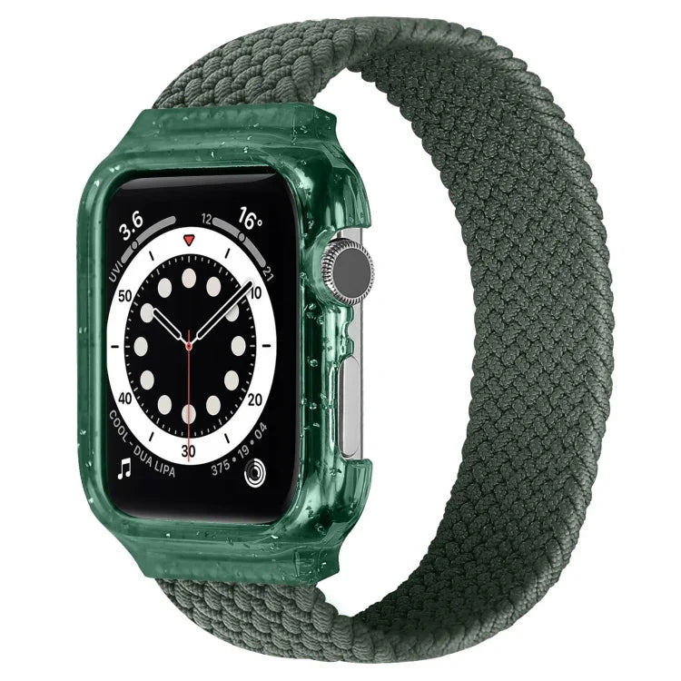 Apple Watch Series 6 & SE & 5 & 4 40mm / 3 & 2 & 1 38mm用 フレーム付き織り替えリストストラップウォッチバンド、128mm、135mm、140mm、145mm、150mm、155mm