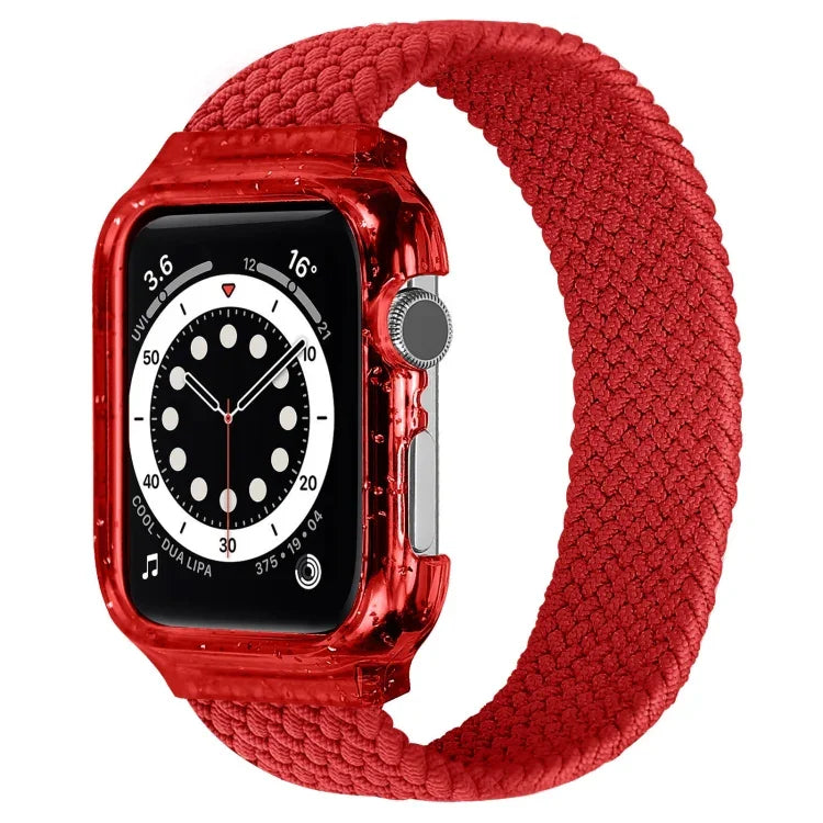 Apple Watch Series 6 & SE & 5 & 4 40mm / 3 & 2 & 1 38mm用 フレーム付き織り替えリストストラップウォッチバンド、128mm、135mm、140mm、145mm、150mm、155mm