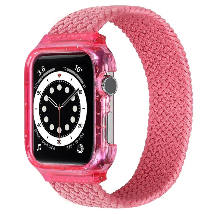 Apple Watch Series 6 & SE & 5 & 4 40mm / 3 & 2 & 1 38mm用 フレーム付き織り替えリストストラップウォッチバンド、128mm、135mm、140mm、145mm、150mm、155mm