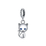 S925スターリングシルバー かわいい猫ペンダント DIYブレスレット ネックレスアクセサリー、猫