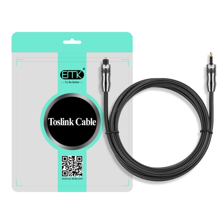 EMK OD1.0mm 3.5mm デジタルサウンド Toslink から ミニ Toslink デジタル光オーディオケーブル、1m、1.5m、2m、3m、5m