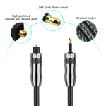 EMK OD1.0mm 3.5mm デジタルサウンド Toslink から ミニ Toslink デジタル光オーディオケーブル、1m、1.5m、2m、3m、5m