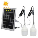 SNF-0092 白色光ソーラーランタン照明電球 屋外IP44防水 LED二灯式分離型ガーデンランプ、5m、10m