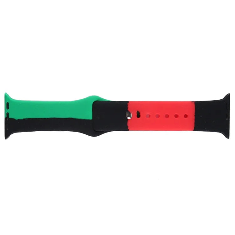 ブラックユニティ シリコンスポーツ交換用ウォッチバンド Apple Watch Series 6 & SE & 5 & 4 40mm / 3 & 2 & 1 38mm用、Apple Watch 40mm/38mm用