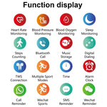 H6 1.28インチタッチスクリーン IP67防水スマートウォッチ、Bluetooth通話 / 睡眠モニタリング / 心拍数モニタリング対応