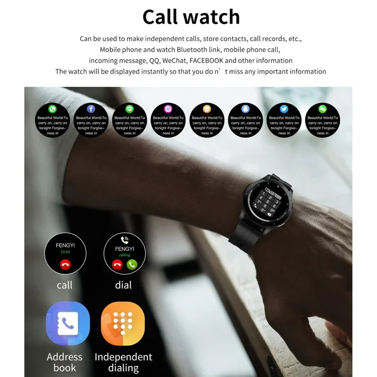 W68 1.54インチ タッチスクリーン IP67 防水スマートブレスレット、血中酸素測定 / Bluetooth通話 / 心拍数モニタリング対応、スタイル：スチールストラップ