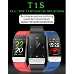 T1S 1.14インチ画面 IP67 防水スマートブレスレット、血中酸素測定 / 体温測定 / 心拍数モニタリング対応