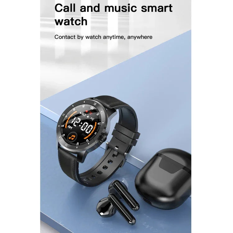 MX12 1.3インチ IPS カラー画面 IP68 防水スマートウォッチ、Bluetooth通話 / 睡眠モニタリング / 心拍数モニタリング対応、スチールストラップ