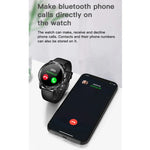 MX12 1.3インチ IPS カラー画面 IP68 防水スマートウォッチ、Bluetooth通話 / 睡眠モニタリング / 心拍数モニタリング対応、スチールストラップ