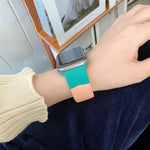Apple Watch Series 6 & SE & 5 & 4 44mm / 3 & 2 & 1 42mm 用シリコンカラーマッチ交換用ウォッチバンド、Apple Watch 44mm/42mm用（ブラック＋レッド＋ホワイト）、Apple Watch 44mm/42mm用（ライトブルー＋ダークブルー＋イエロー）