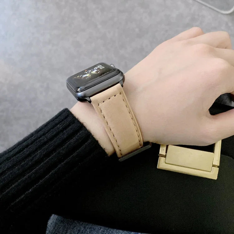 Apple Watch Series 6 & SE & 5 & 4 40mm / 3 & 2 & 1 38mm 用ビッグヘッドバックルレザー交換用ウォッチバンド、Apple Watch Series 8&7 41mm / SE 2&6&SE&5&4 40mm / 3&2&1 38mm 用