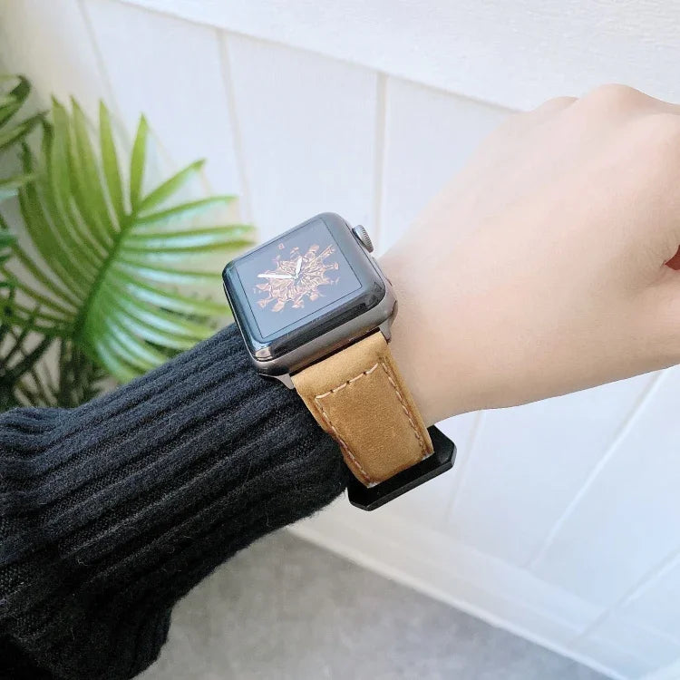 Apple Watch Series 6 & SE & 5 & 4 40mm / 3 & 2 & 1 38mm 用ビッグヘッドバックルレザー交換用ウォッチバンド、Apple Watch Series 8&7 41mm / SE 2&6&SE&5&4 40mm / 3&2&1 38mm 用