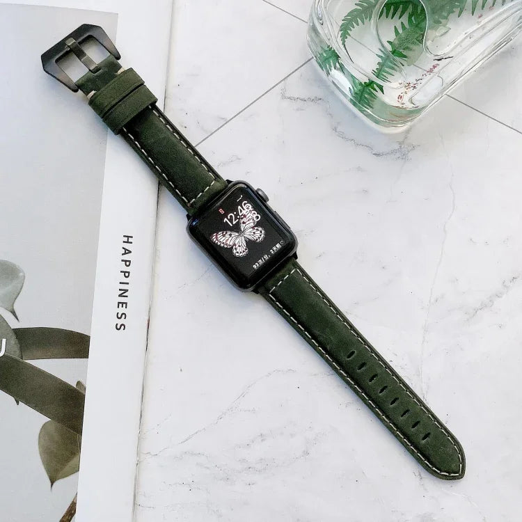 Apple Watch Series 6 & SE & 5 & 4 40mm / 3 & 2 & 1 38mm 用ビッグヘッドバックルレザー交換用ウォッチバンド、Apple Watch Series 8&7 41mm / SE 2&6&SE&5&4 40mm / 3&2&1 38mm 用