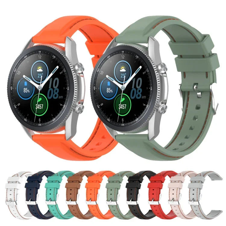 22mm シリコン交換用ストラップ, Samsung Galaxy Watch 3 45mm / Gear S3 用