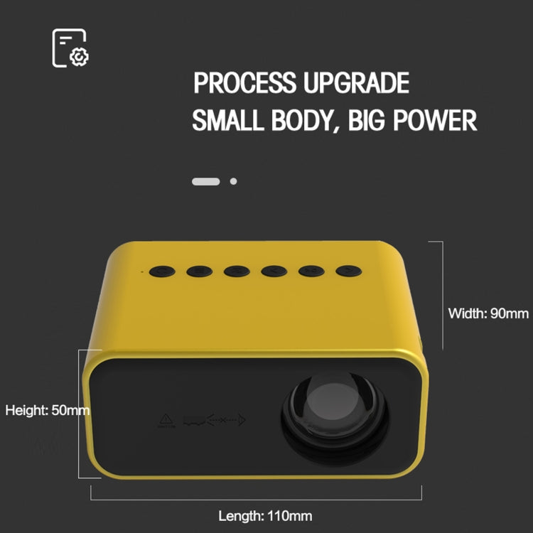T500 1920x1080P 80ルーメン ポータブルホームシアター LED HDデジタルプロジェクター、リモコン＆アダプターなし、リモコン＆アダプター付き