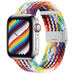 編み込み＋ステンレススチール交換用ウォッチバンド、Apple Watch Series 6 & SE & 5 & 4 40mm / 3 & 2 & 1 38mm 用、Apple Watch Series 8&7 41mm / SE 2&6&SE&5&4 40mm / 3&2&1 38mm 用、Apple Watch Series 7 41mm / 6 & SE & 5 & 4 40mm 用
