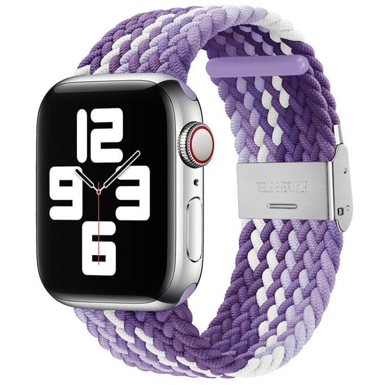 編み込み＋ステンレススチール交換用ウォッチバンド、Apple Watch Series 6 & SE & 5 & 4 40mm / 3 & 2 & 1 38mm 用、Apple Watch Series 8&7 41mm / SE 2&6&SE&5&4 40mm / 3&2&1 38mm 用、Apple Watch Series 7 41mm / 6 & SE & 5 & 4 40mm 用
