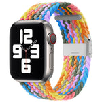 編み込み＋ステンレススチール交換用ウォッチバンド、Apple Watch Series 6 & SE & 5 & 4 40mm / 3 & 2 & 1 38mm 用、Apple Watch Series 8&7 41mm / SE 2&6&SE&5&4 40mm / 3&2&1 38mm 用、Apple Watch Series 7 41mm / 6 & SE & 5 & 4 40mm 用