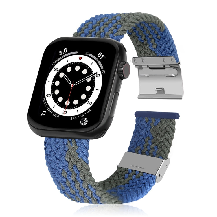 編み込み＋ステンレススチール交換用ウォッチバンド、Apple Watch Series 6 & SE & 5 & 4 40mm / 3 & 2 & 1 38mm 用、Apple Watch Series 8&7 41mm / SE 2&6&SE&5&4 40mm / 3&2&1 38mm 用、Apple Watch Series 7 41mm / 6 & SE & 5 & 4 40mm 用