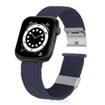 編み込み＋ステンレススチール交換用ウォッチバンド、Apple Watch Series 6 & SE & 5 & 4 40mm / 3 & 2 & 1 38mm 用、Apple Watch Series 8&7 41mm / SE 2&6&SE&5&4 40mm / 3&2&1 38mm 用、Apple Watch Series 7 41mm / 6 & SE & 5 & 4 40mm 用