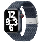 編み込み＋ステンレススチール交換用ウォッチバンド、Apple Watch Series 6 & SE & 5 & 4 40mm / 3 & 2 & 1 38mm 用、Apple Watch Series 8&7 41mm / SE 2&6&SE&5&4 40mm / 3&2&1 38mm 用、Apple Watch Series 7 41mm / 6 & SE & 5 & 4 40mm 用