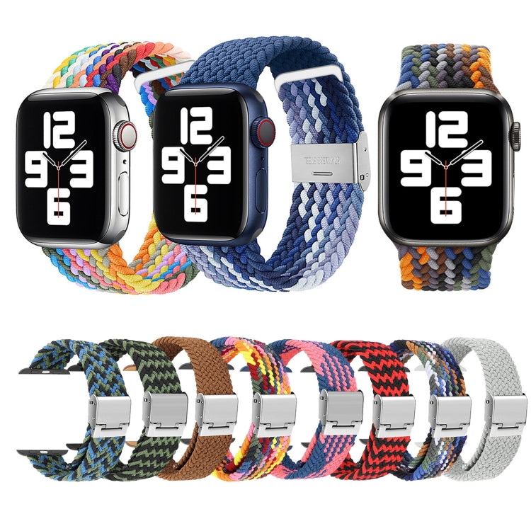編み込み＋ステンレススチール交換用ウォッチバンド、Apple Watch Series 6 & SE & 5 & 4 40mm / 3 & 2 & 1 38mm 用、Apple Watch Series 8&7 41mm / SE 2&6&SE&5&4 40mm / 3&2&1 38mm 用、Apple Watch Series 7 41mm / 6 & SE & 5 & 4 40mm 用