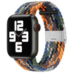 編み込み＋ステンレススチール交換用ウォッチバンド Apple Watch Series 6 & SE & 5 & 4 44mm / 3 & 2 & 1 42mm用、Apple Watch Series 7 45mm / 6 & SE & 5 & 4 44mm用、Apple Watch Ultra 49mm / Series 8&7 45mm / SE 2&6&SE&5&4 44mm / 3&2&1 42mm用