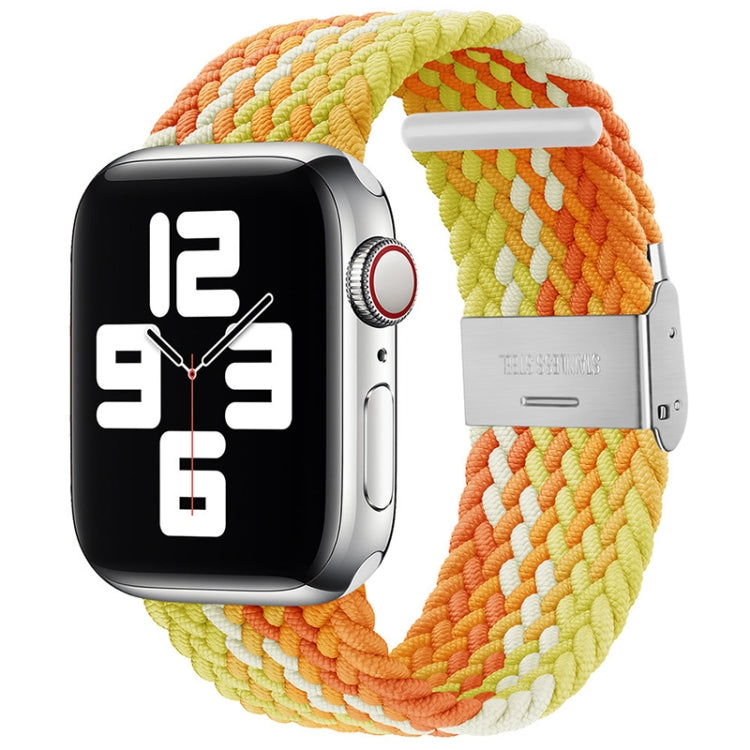 編み込み＋ステンレススチール交換用ウォッチバンド Apple Watch Series 6 & SE & 5 & 4 44mm / 3 & 2 & 1 42mm用、Apple Watch Series 7 45mm / 6 & SE & 5 & 4 44mm用、Apple Watch Ultra 49mm / Series 8&7 45mm / SE 2&6&SE&5&4 44mm / 3&2&1 42mm用