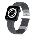編み込み＋ステンレススチール交換用ウォッチバンド Apple Watch Series 6 & SE & 5 & 4 44mm / 3 & 2 & 1 42mm用、Apple Watch Series 7 45mm / 6 & SE & 5 & 4 44mm用、Apple Watch Ultra 49mm / Series 8&7 45mm / SE 2&6&SE&5&4 44mm / 3&2&1 42mm用
