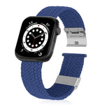 編み込み＋ステンレススチール交換用ウォッチバンド Apple Watch Series 6 & SE & 5 & 4 44mm / 3 & 2 & 1 42mm用、Apple Watch Series 7 45mm / 6 & SE & 5 & 4 44mm用、Apple Watch Ultra 49mm / Series 8&7 45mm / SE 2&6&SE&5&4 44mm / 3&2&1 42mm用