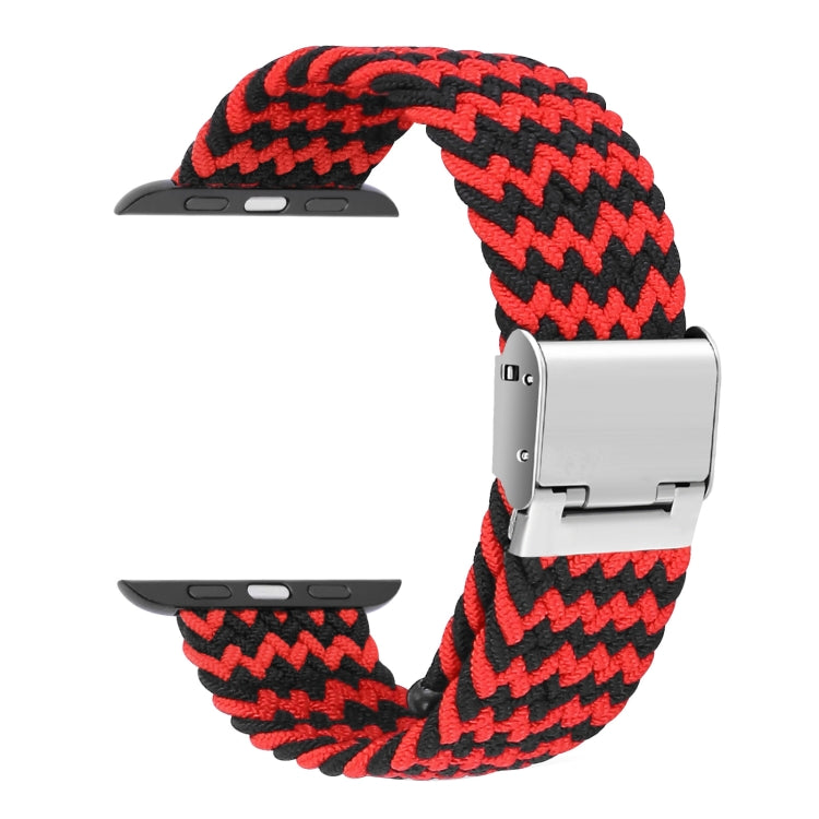 編み込み＋ステンレススチール交換用ウォッチバンド Apple Watch Series 6 & SE & 5 & 4 44mm / 3 & 2 & 1 42mm用、Apple Watch Series 7 45mm / 6 & SE & 5 & 4 44mm用、Apple Watch Ultra 49mm / Series 8&7 45mm / SE 2&6&SE&5&4 44mm / 3&2&1 42mm用