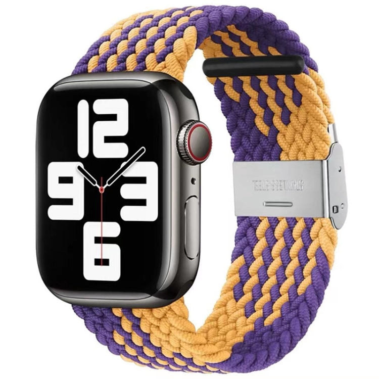 編み込み＋ステンレススチール交換用ウォッチバンド Apple Watch Series 6 & SE & 5 & 4 44mm / 3 & 2 & 1 42mm用、Apple Watch Series 7 45mm / 6 & SE & 5 & 4 44mm用、Apple Watch Ultra 49mm / Series 8&7 45mm / SE 2&6&SE&5&4 44mm / 3&2&1 42mm用