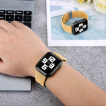 編み込み＋ステンレススチール交換用ウォッチバンド Apple Watch Series 6 & SE & 5 & 4 44mm / 3 & 2 & 1 42mm用、Apple Watch Series 7 45mm / 6 & SE & 5 & 4 44mm用、Apple Watch Ultra 49mm / Series 8&7 45mm / SE 2&6&SE&5&4 44mm / 3&2&1 42mm用