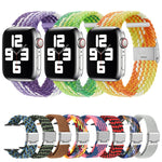 編み込み＋ステンレススチール交換用ウォッチバンド Apple Watch Series 6 & SE & 5 & 4 44mm / 3 & 2 & 1 42mm用、Apple Watch Series 7 45mm / 6 & SE & 5 & 4 44mm用、Apple Watch Ultra 49mm / Series 8&7 45mm / SE 2&6&SE&5&4 44mm / 3&2&1 42mm用