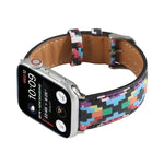 マーブル エスニックスタイル プリントレザーウォッチバンド Apple Watch Series 6 & SE & 5 & 4 44mm / 3 & 2 & 1 42mm用、5 & 4 40mm / 3 & 2 & 1 38mm用