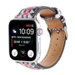 マーブル エスニックスタイル プリントレザーウォッチバンド Apple Watch Series 6 & SE & 5 & 4 44mm / 3 & 2 & 1 42mm用、5 & 4 40mm / 3 & 2 & 1 38mm用